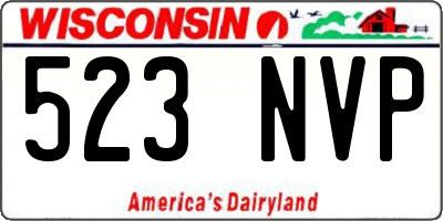 WI license plate 523NVP