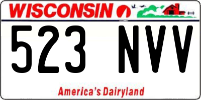 WI license plate 523NVV