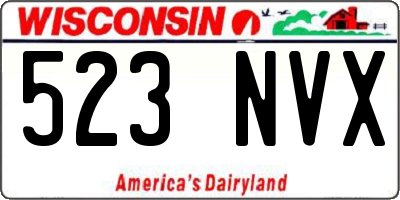 WI license plate 523NVX