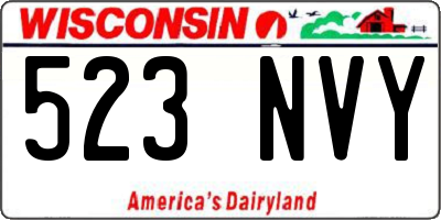 WI license plate 523NVY