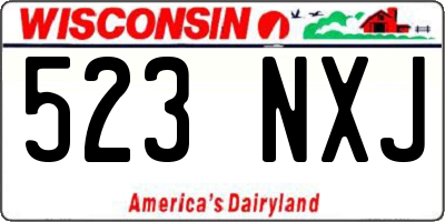 WI license plate 523NXJ