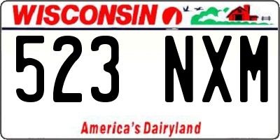 WI license plate 523NXM