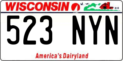 WI license plate 523NYN
