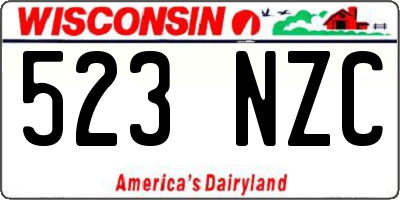 WI license plate 523NZC