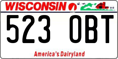 WI license plate 523OBT
