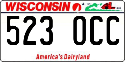 WI license plate 523OCC