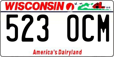 WI license plate 523OCM