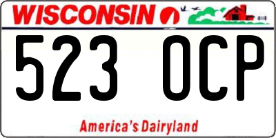 WI license plate 523OCP