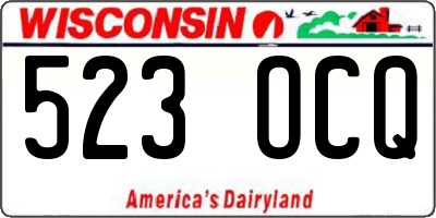 WI license plate 523OCQ