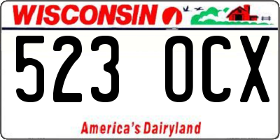 WI license plate 523OCX