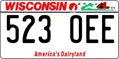 WI license plate 523OEE