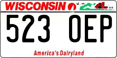 WI license plate 523OEP