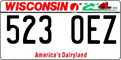 WI license plate 523OEZ