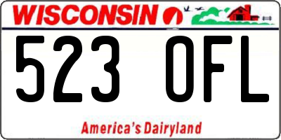 WI license plate 523OFL