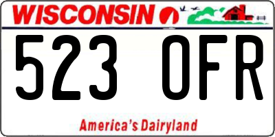 WI license plate 523OFR