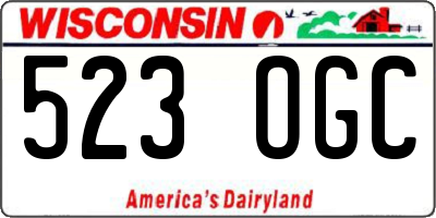 WI license plate 523OGC