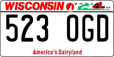 WI license plate 523OGD