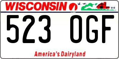 WI license plate 523OGF