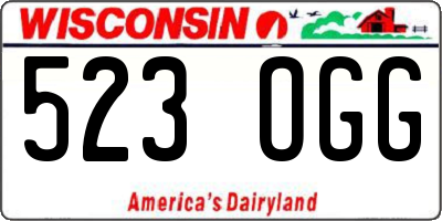 WI license plate 523OGG