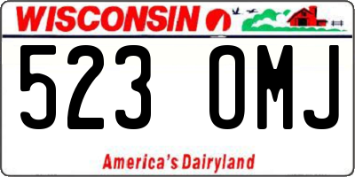 WI license plate 523OMJ