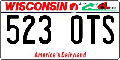 WI license plate 523OTS