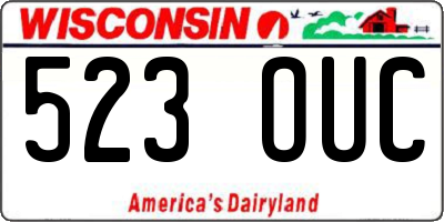 WI license plate 523OUC
