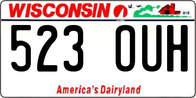 WI license plate 523OUH