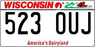 WI license plate 523OUJ