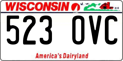 WI license plate 523OVC