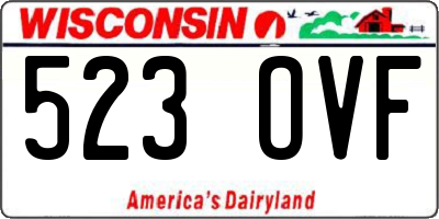 WI license plate 523OVF