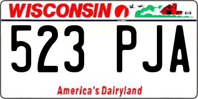 WI license plate 523PJA