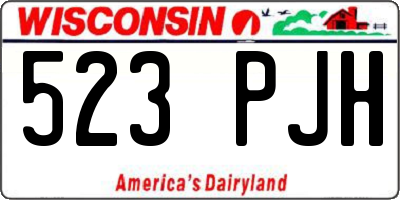 WI license plate 523PJH