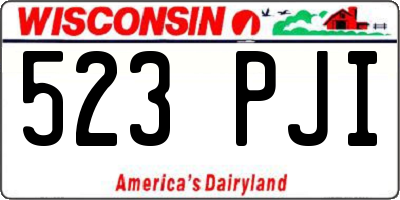 WI license plate 523PJI