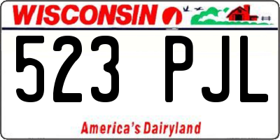 WI license plate 523PJL