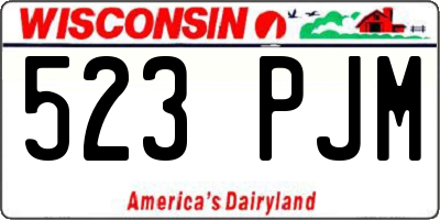 WI license plate 523PJM
