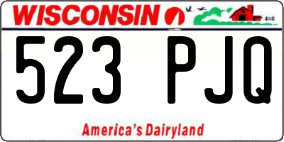 WI license plate 523PJQ