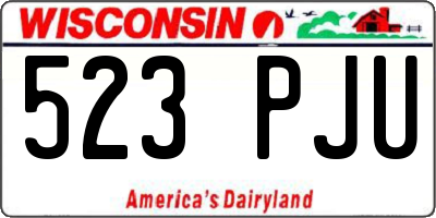 WI license plate 523PJU