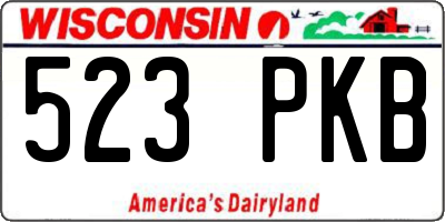 WI license plate 523PKB