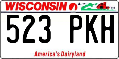 WI license plate 523PKH