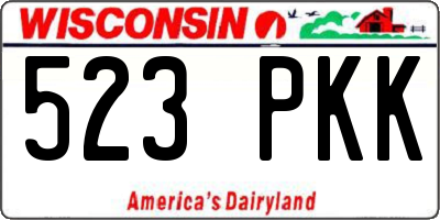 WI license plate 523PKK