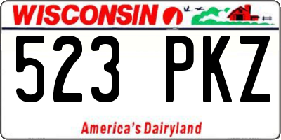 WI license plate 523PKZ