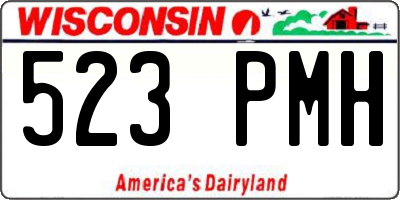 WI license plate 523PMH
