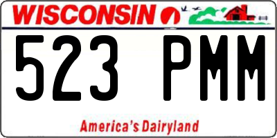 WI license plate 523PMM