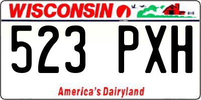 WI license plate 523PXH