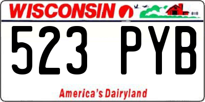 WI license plate 523PYB