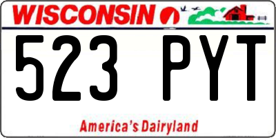 WI license plate 523PYT