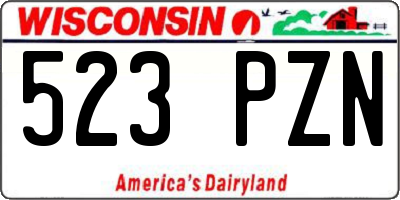WI license plate 523PZN