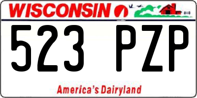 WI license plate 523PZP