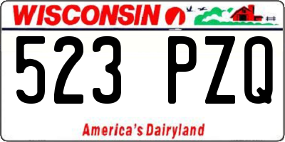 WI license plate 523PZQ
