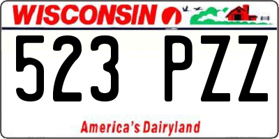 WI license plate 523PZZ
